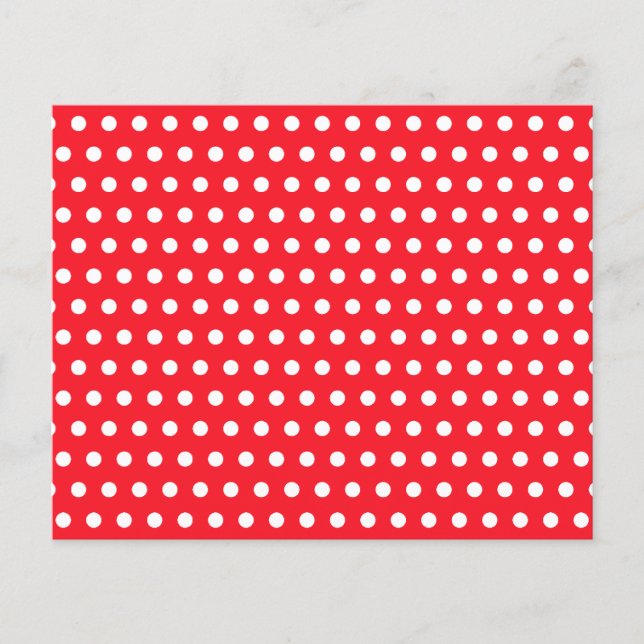 Rood en wit poka stip patroon. Spottig. (Voorkant)