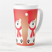 Rood en Wit Polar Beer Latte Mok (Rechterhoek)