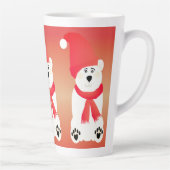 Rood en Wit Polar Beer Latte Mok (Rechts)