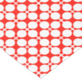 Rood en wit polka dot en check patroon is ver weg tafelkleed (Gekanteld)