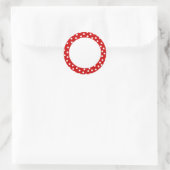Rood en wit polka dot label (Tas)