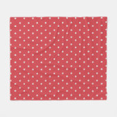 Rood en wit Polka Dot Naadloos Patroon Fleece Deken (Voorkant (Horizontaal))