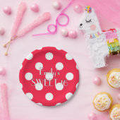 Rood en wit polka dot papier bord (Feest)