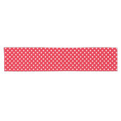 Rood en wit polka dot patroon tafelloper (Horizontaal)