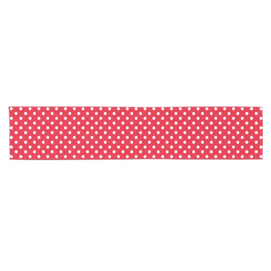 Rood en wit polka dot patroon tafelloper (Horizontaal)