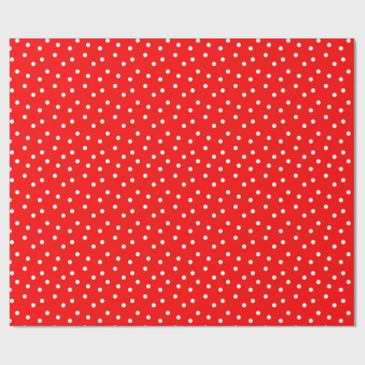 Rood en Wit Polka Dot Patroon Verpakkend Document Cadeaupapier (Vlak)