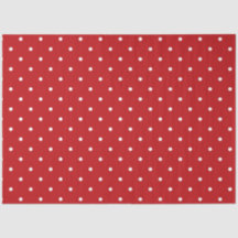Rood en wit Polka Dot Tissue Paper