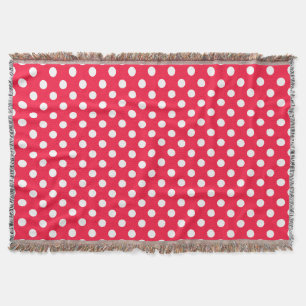 Rood en wit polka dots deken