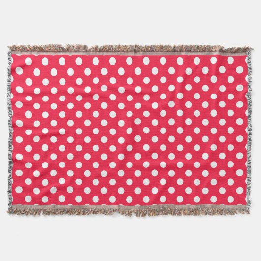 Rood en wit polka dots deken (Voorkant)