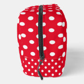 Rood en wit polka dots patroon toilettas toilettasje (Rechts)