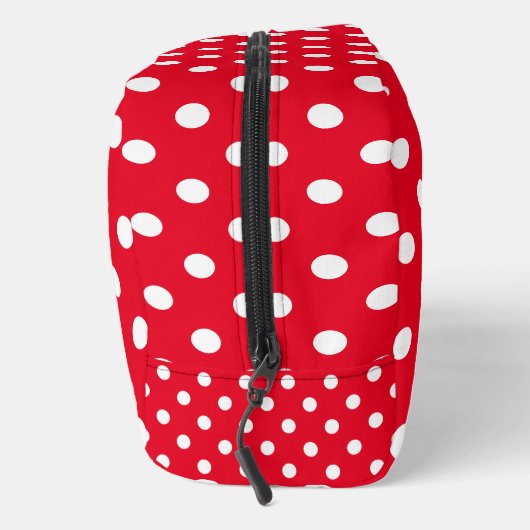 Rood en wit polka dots patroon toilettas toilettasje (Rechts)