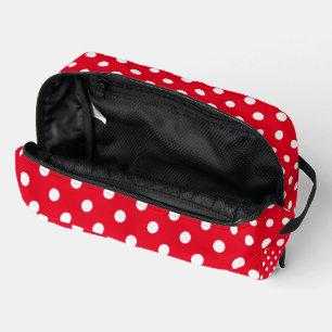 Rood en wit polka dots patroon toilettas toilettasje