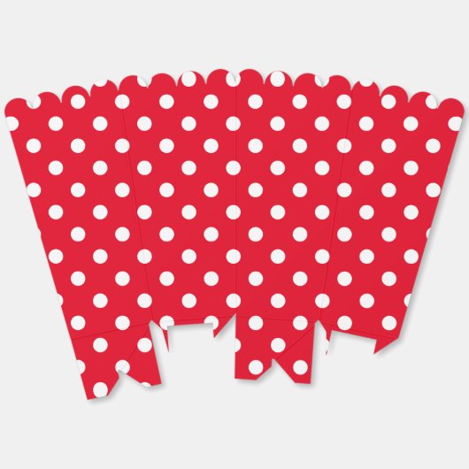 Rood en wit polka stippen patroon aangepaste popco bedankdoosjes (Ongevouwen)