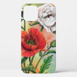 Rood en Wit Poppies iPhone Case