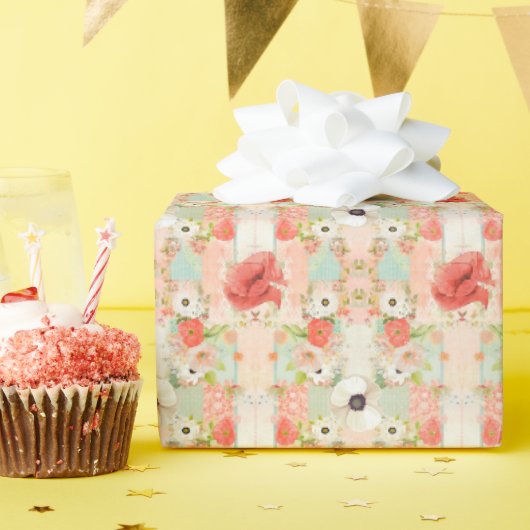 Rood en Wit Poppy  Cadeaupapier (Verjaardagsfeest)