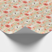 Rood en Wit Poppy  Cadeaupapier (Hoek)