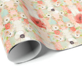 Rood en Wit Poppy  Cadeaupapier (Rol Hoek)