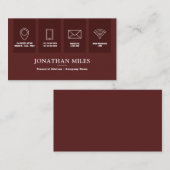 Rood en wit professioneel pictogram Visitekaartje Informatiekaartje (Voorkant / Achterkant)