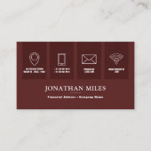 Rood en wit professioneel pictogram Visitekaartje Informatiekaartje (Voorkant)