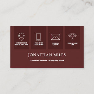 Rood en wit professioneel pictogram Visitekaartje Informatiekaartje