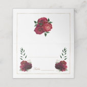 Rood en Wit Quinceañera Tafel Plaats Kaart Plaatskaartje (Buitenkant ongevouwen)