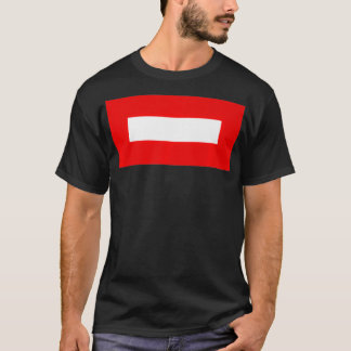 Rood en wit rechthoekig Premium T-shirt