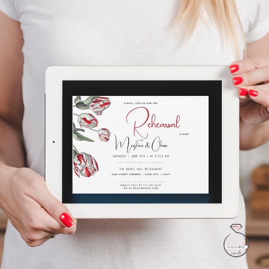 Rood en wit Rembrandt Tulpen Kaart