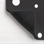 Rood en Wit Retro Cirkel Mousepad Muismat (Hoek)