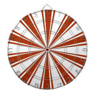 Rood en wit retro funky zonnestrepen dartbord