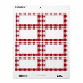 Rood en Wit Retro Label (Full Sheet)