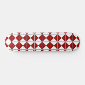 Rood en wit Retro Persoonlijk Skateboard (Horizontaal)