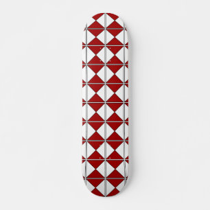 Rood en wit Retro  Persoonlijk Skateboard