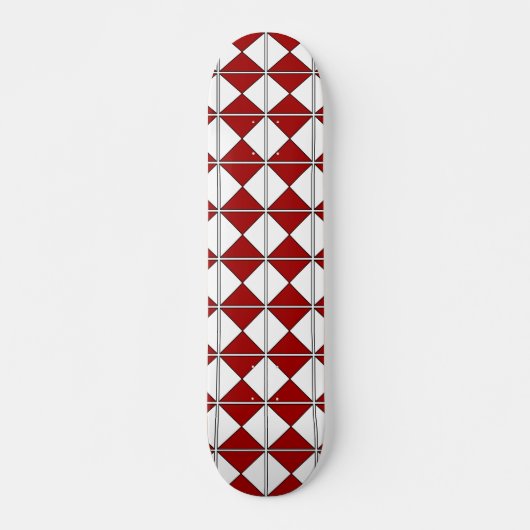 Rood en wit Retro Persoonlijk Skateboard (Voorkant)