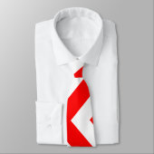 Rood en Wit Reus Verticale Chevron Stropdas (Gebonden)