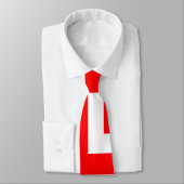 Rood en Wit Reuzendiagonaal Chevron Stropdas (Gebonden)