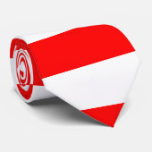 Rood en Wit Reuzenhorizontaal Strepen Stropdas (Opgerold)