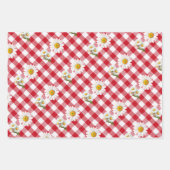 Rood en Wit Rockabilly Gingham Gift Wrap HAMbyWG Inpakpapier Vel (Voorkant 2)