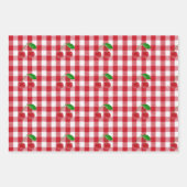 Rood en Wit Rockabilly Gingham Gift Wrap HAMbyWG Inpakpapier Vel (Voorkant)