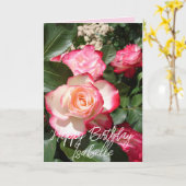 Rood en wit Roos Bloemen Bloemen Rozen Kaart (Gele Bloem)