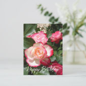 Rood en wit Roos Bloemen Bloemen Rozen Kaart (Staand voorkant)