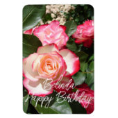 Rood en wit Roos Bloemen Bloemen Rozen Kaart Magneet (Verticaal)