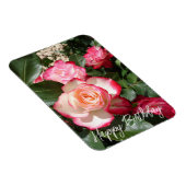Rood en wit Roos Bloemen Bloemen Rozen Kaart Magneet (Rechterzijde)