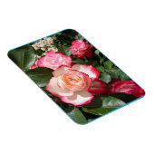 Rood en wit Roos Bloemen Bloemen Rozen Kaart Magneet (Rechterzijde)