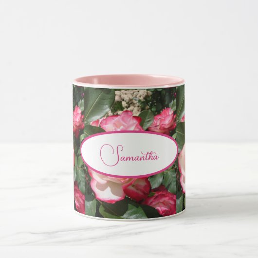 Rood en wit Roos Bloemen Bloemen Rozen Mok (Midden)