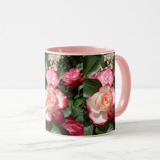 Rood en wit Roos Bloemen Bloemen Rozen Mok (Voorkant rechts)