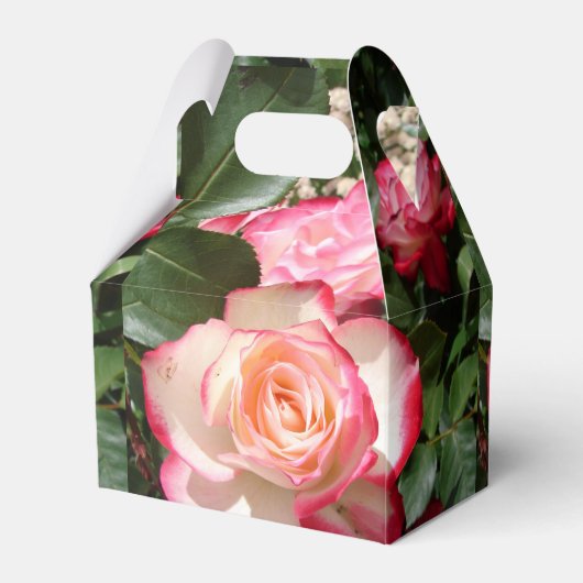 Rood en Wit Roos Bloemen Party Cake Favor Box Bedankdoosjes (Achterkant)