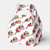 Rood en wit roos bloemkool bruiloft bouquet bedankdoosjes (Achterkant)