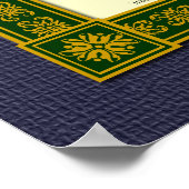 Rood en wit Roos Botanisch Poster (Hoek)