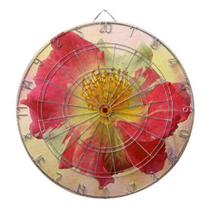 Rood en wit Roos Dartbord