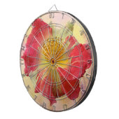 Rood en wit Roos Dartbord (Voorkant Rechts)